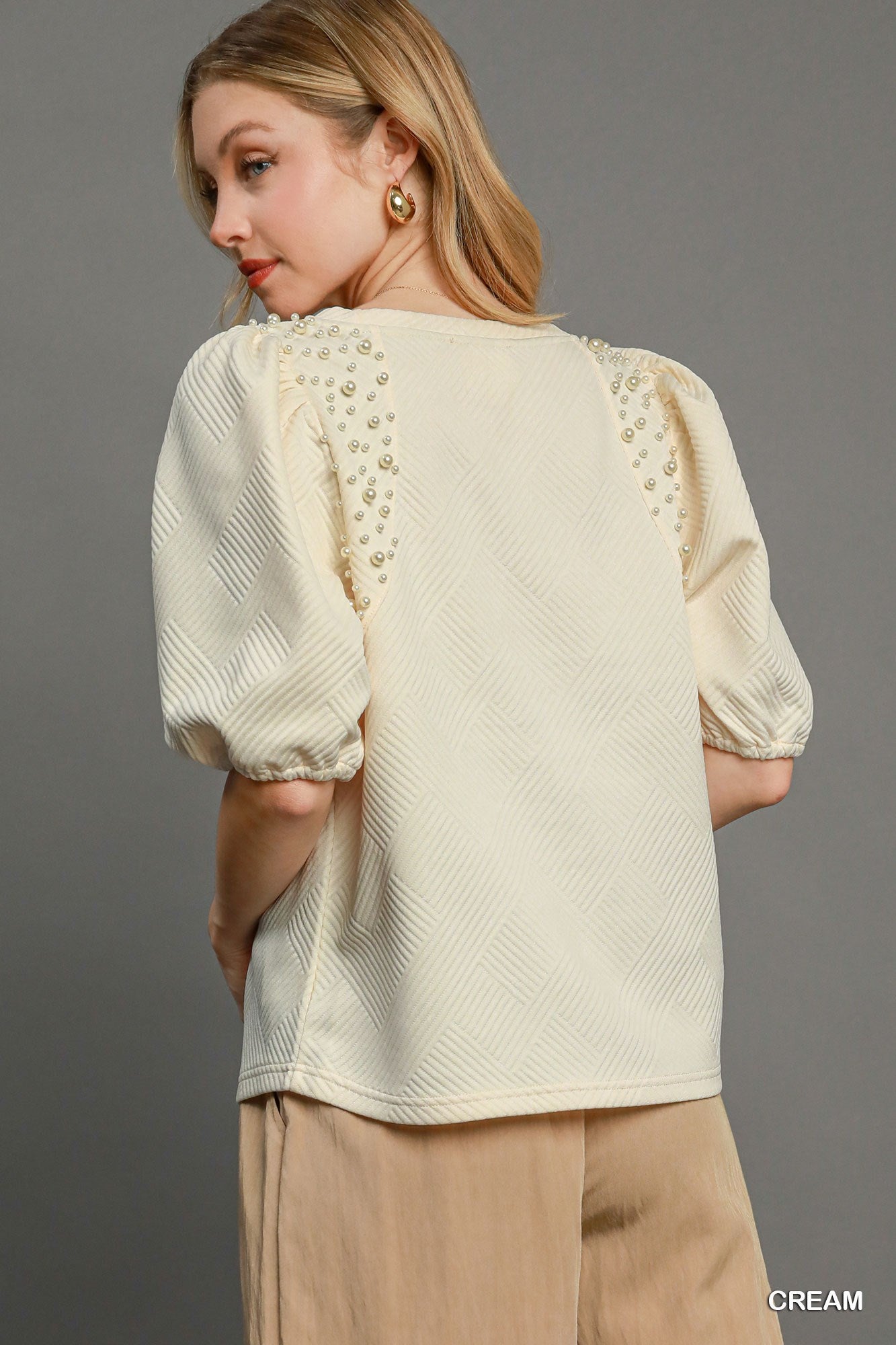 Puff Sleeve Knit Top